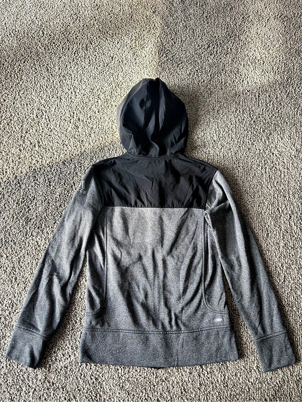 adidas Climawarm Full Zip Hoodie Grey Black S | Womens Athletic Jacket - Picture 5 of 12